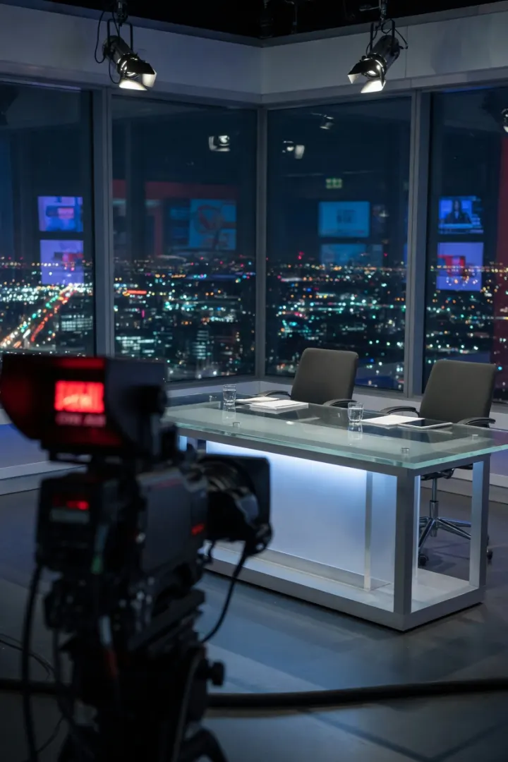 Nightly news studio